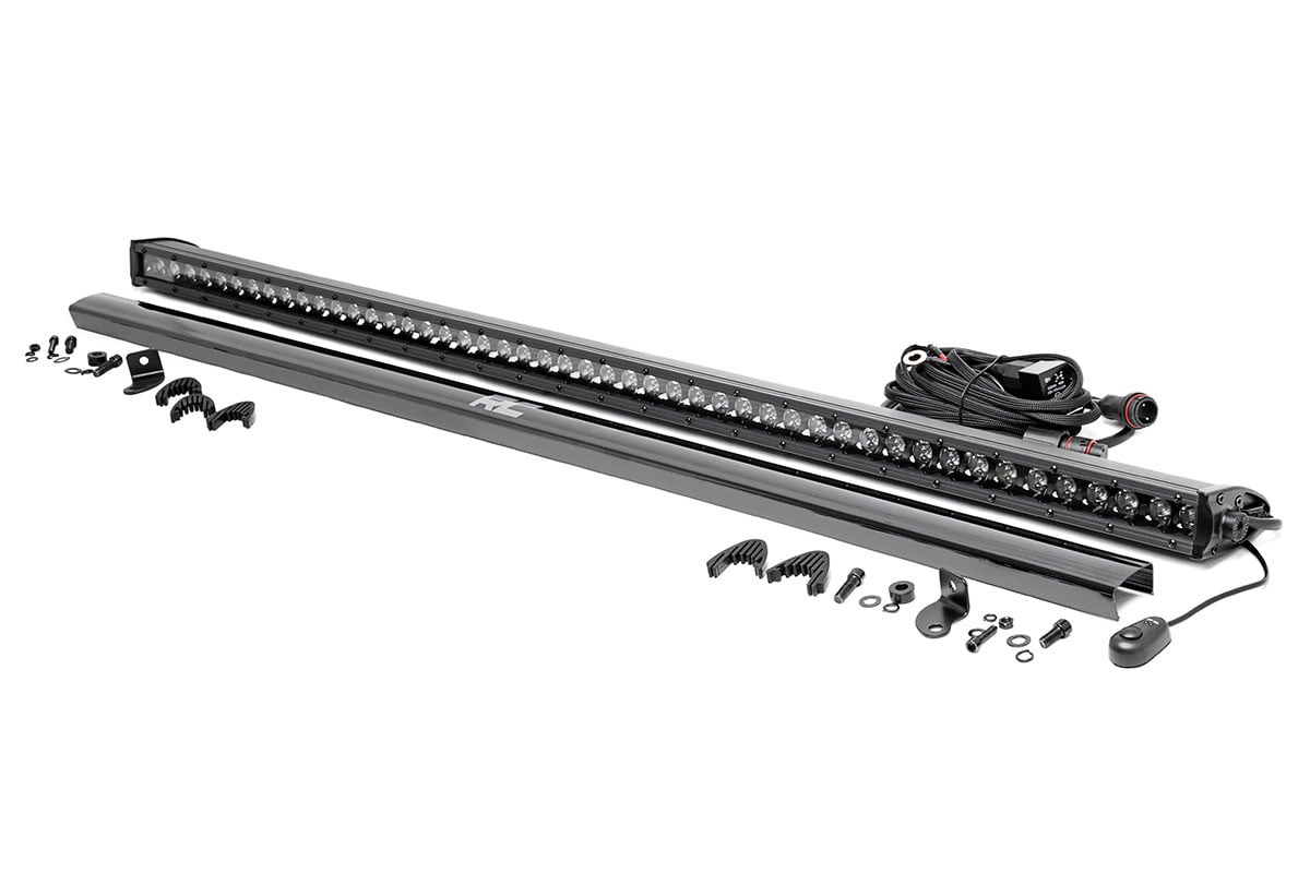 LED Light Bar - Rough Country - 50 Inch Black Series | Single Row - Black